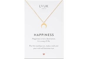 LUUK LIFESTYLE Feminine Halsketten aus Edelstahl mit Anhänger, trendiger alltagstauglicher Schmuck, Reisebegleiter, Urlaub oder Alltag, trendige Geschenkidee für Sie, in Silber, Gold und Rosa