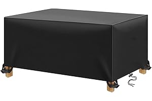 AXFZZRS Funda para Muebles de Jardín,Funda Protectoras Muebles Jardin,420D Cubierta de Exterior Impermeable,Anti-Viento,Anti-UV,con Bolsa de Almacenamiento,Rectangular(180x90x70cm,Negro)