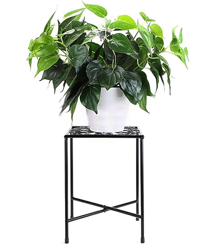 Teakpeak Blumenstnder Hoch, 50cm Pflanzenstnder Metall Hoch  Blumentopfstnder Metall Garten Blumenstnder Schwarz : Amazon.de: Garten