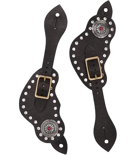 Akozon Cinturino Per Sperone In Pelle - Design Elegante Per Equitazione Western - Foto 7