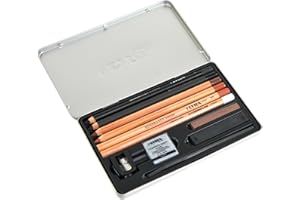 LYRA Rembrandt - Confezione in Metallo Matite Carboncino Sanguigna e Accessori, 1 Unità (Confezione da 1)