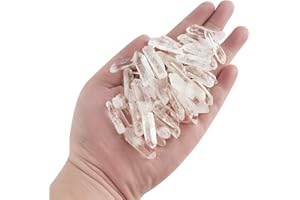 ORIENTREA Kamień naturalny kamień kryształ różdżki, 200 g kryształowy kwarc jasny, wieża ze szkła skalnego, kryształ uzdrawiający kryształ skalny i kamienie, opakowanie na prezent