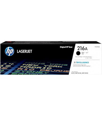 Lot De 4 Toners Compatibles HP 216A (Noir, Cyan, Magenta, Jaune) - Avec Puce - Pour Imprimantes LaserJet Pro MFP M183fw Etc.