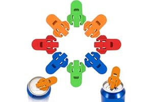 STILLWEN Abrelatas de Cerveza Refrescos, 8 Pcs Abridor Cerveza, Abrelatas para Latas de Bebidas, Tapas de Refrescos para los Niños, los Ancianos y los Afectados Por la Artritis (Proteger las Uñas)