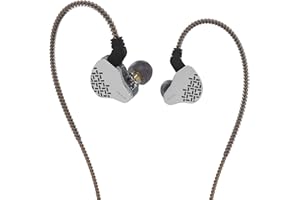 Yinyoo KBEAR Rosefinch IEM-Ohrhörer, In-Ear-Monitor-Kopfhörer, audiophile Ohrhörer, kabelgebundener HiFi-Bass für Musiker, Isolationskopfhörer für Schlagzeuger, Sänger, Bühne (Schwarz, no Mic)