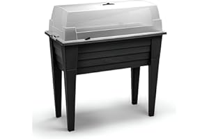 ‎PFLANZEN KÖLLE Pflanzen Kölle Hochbeet mit abnehmbaren Beinen & Deckel, anthrazit, ca. 78 x 40 x H 83 cm