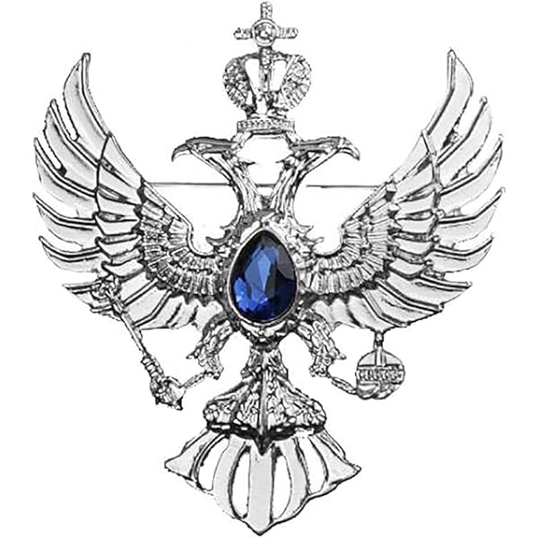 Dragon Sword Brooch Crystal Double-Dragon Lapel Pin Fashion Collar - View #4