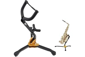 REMAGIC Alto & Tenor Saxophone Stand, Adjustable Metal Sax Tripod Holder, Portable Musical Instrument Accessories