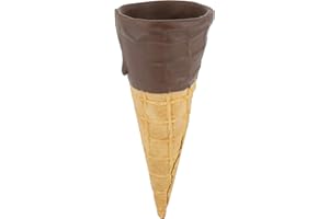 ‎WISEFOOD wisefood Eiswaffel, 6 Süße Eistüten mit Kakaoglasur Ø 50mm perfekt für Softeis - essbare und knusprige Softeiswaffel, Alternative zu Plastik Eisbechern