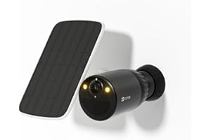 EZVIZ Caméra de Surveillance WiFi extérieure avec Panneau Solaire, Batterie Rechargeable de 210 Jours, 1080p Caméra IP de sécurité, Vision Nocturne en Couleur, Audio bidirectionnel, intégrée 32 Go