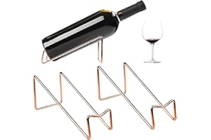 BLLREMIPSUR Wine Holder, 2Pcs Red Wine Rack, Triangular Non-slip Unfading Iron Solid Color Tabletop Wine Bottle Holder Stand for Home Restaurant Bar