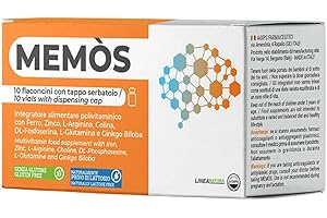 AGIPS FARMACEUTICI Agips Memos Integratore Memoria concentrazione e Stanchezza Mentale. Ideale per Studiare Contro lo Stress Ricostituente Ginko Biloba Vitamina B. 10 flaconi