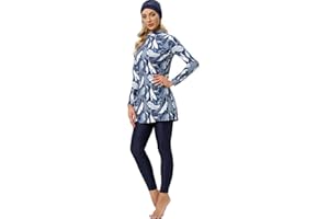 Odizli Burkini, costume da bagno da donna musulmano, a maniche lunghe, composto da 3 pezzi