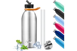 KollyKolla Botella Termica 500ml, Botella Agua Acero Inoxidable Aislamiento de Vacío de Doble Pared, Sin BPA Botella Agua Niños con Paja, Cantimplora Infantil Para Gimnasio, Ciclismo, Escuela, Deporte