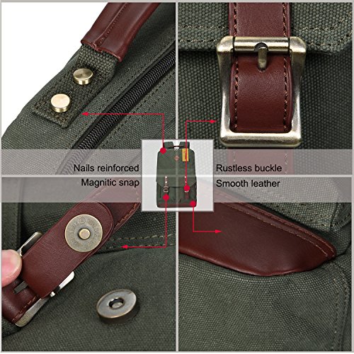 Fafada Rucksack Herren Damen Canvas Retro Schulrucksack Lässige Daypack 15 Zoll Laptop Rucksack Causal Backpack - 5