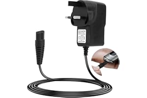 UOWW 12V for Braun Shaver Charger Cable Series 1, 3, 5, 7, 9 Trimmer Beard 2 Pin 3 Pin Chargers Power Lead 5544, 3040S, 5409, 7220, 5377, Silk-Epil Epilator 9, 7, 5, Electric Razor UK Plug