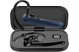 Atheewon Bluetooth Headsets V5.4 with Mic Handsfree Bluetooth Earpiece with 20Hrs Talking Time, 180Hrs Standby Wireless Headset Business/Office/Driving, Headphones for iOS Android, Blue