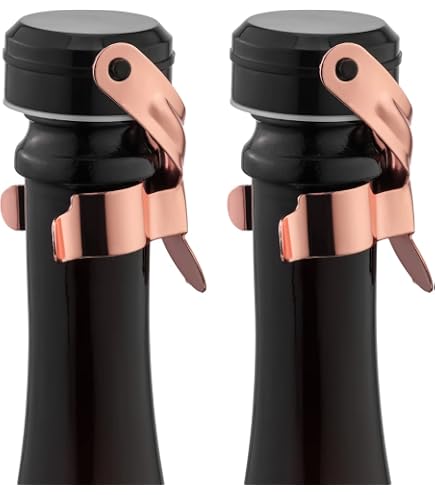 Lot De 6 Bouchons De Bouteille Réutilisables - Pour Vin, Champagne, Bière