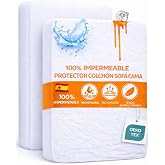 Mattrex | Sofa Mattress Protector 135 x 180 Waterproof and Breathable Coral Touch &ndash; Anti-Bacterial Mattress Protector with An