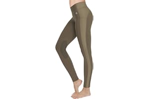 FitsT4 Sports Reithose Reitleggings Damen Mädchen Kinder mit Kniebesatz und Innentasche, elastische Jodhpurhose REIT-Tights für Reitschule Reitsport Radfahren