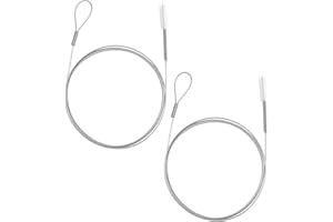 TIESOME 2 Pack Flexible Long Pipe Cleaners for Cleaning Straw, Slim Tube Cleaning Brush with Stainless Steel and Nylon Bristles Cleaning Brush for Siphon Hose Home Kitchen Feeding Tube Refrigerator Dr
