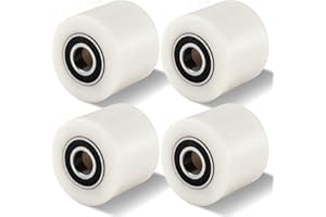 AISNY 4 pieza Ruedas para Transpaleta Nylon 80 x 70 mm, Axe 20mm Ruedas para Transpaleta avec Roulements à Billes Roues pour Transpalettes Camions de Transport Transporteurs de Matériaux