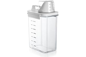 JJWUYUE Dispenser per detersivo ermetico con misurino, Scatola per conservazione del detersivo in polvere, Dispenser per detersivo in polvere, Contenitore per detersivo,1800ml