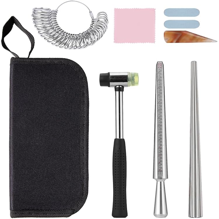 Juwelier-Gummihammer Mit Ringstock – Set Zur Ringanpassung & Schmuckreparatur