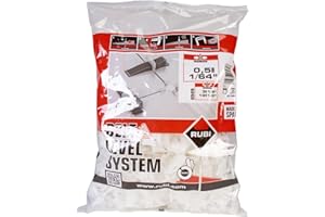 RUBI 3931 | Bridas de Nivelación para Cerámica | Brida de 0.5 mm para Baldosas Cerámicas de entre 3 y 12 mm | Para Formatos de 30x30 cm y Superiores | 400 unidades | BRIDA DELTA LEVEL SYSTEM