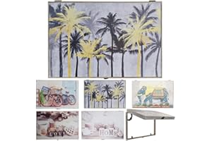 ALJOIR Tapa Contador de Luz Decorativo Tapa para Contadores de Luz 46 x 6 x 32cm Cubre Contador Eléctrico de Madera Diseños Modernos (Palmeras)