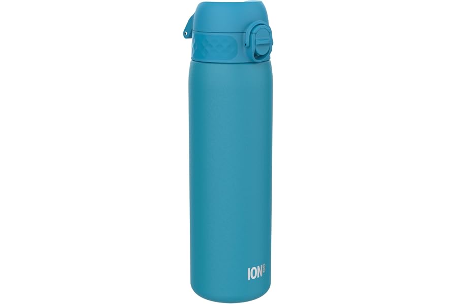 ion8 Botella Agua Inox Ligero, 600ml, Sin Aislamiento, a Prueba de Fugas, Fácil de Abrir, Cerradura Segura, Aptas para Lavava