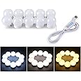 Beauenty Vanity Mirror LED Light Bulb,Mirror Lamp, Makeup Fill Light, Stick On Lights,USB Adjustable 3 Modes Colors and 10 Brightness, for Hotel Bedroom Bathroom Live Broadcasting Room Dresser (10)