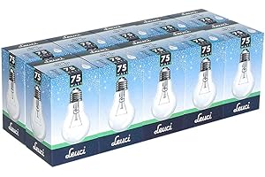 ‎LEUCI Leuci 10 x Glühbirne Birnenform A55 75W E27 klar Glühlampe Glühbirnen Glühlampen warmweiß dimmbar (75 Watt)