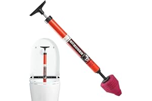 TQEBWUS 66x10cm High Pressure Toilet Plunger Set, Air Plunger For Toilet, High Pressure Plumbing Tool Air Drain Clog Remover With Ergonomic Handle, Toilet Pipe Plunger Plumbing Tool Unblocking Toilets, Sink