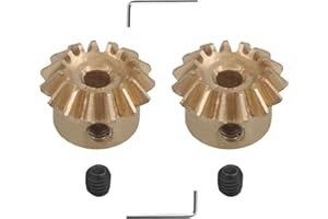 BQLZR Copper Bevel Gear 0.8 Module 15 T for Mechanical Transmission 3 mm ID Pack of 2