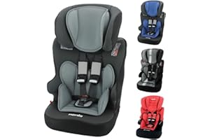 Fotelik dziecięcy z szelkami NANIA RACER - grupa 1/2/3 (9-36kg) - 100% produkcja francuska - ochraniacze boczne - Access Gris