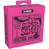 Ernie Ball P03223 Super Slinky Nickel Wound Electric Guitar Strings 3 Pack - 9-42 Gauge