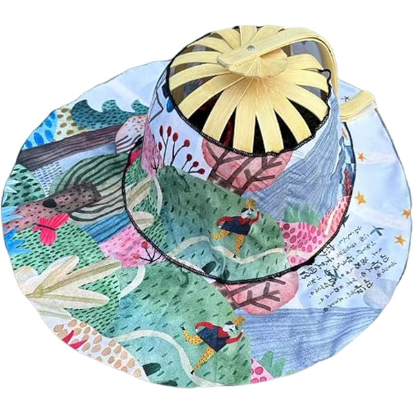 Cappello da Cappello regolabile per ventaglio pieghevole portatile Cappello ventaglio in bambù pieghevole Cappello  200000297