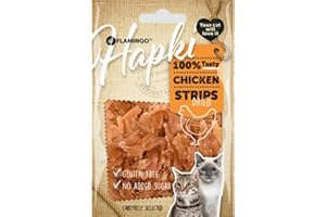 Flamingo Pet Products - Friandise lamelles de Poulet Hapki pour Chat 50 g sans
