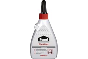 Ponal Fix & Fest Cola para madera, 100 g de adhesivo inmediato, cola transparente para madera para uso en interiores, cola sin disolventes ideal para superficies verticales