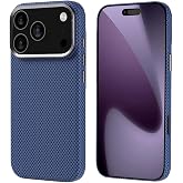 Senon Apple iPhone 17 Pro İ&ccedil;in Kılıf Magsafe Uyumlu Şarj &Ouml;zellikli Karbon Fiber G&ouml;r&uuml;n&uuml;ml&uuml; Zore Nekst Kapak (Lacivert)