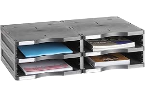 Archivador modular archivo 2000 archivodoc 4 casillas color negro 360x600x165 mm