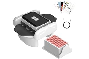 Mapille Mélangeur de Cartes Automatique,Melangeur de Carte électronique,Mélangeur Carte 1-2 Ponts,Mode Auto et Manuel,Rechargeable 2400mAh,pour UNO,Poker,Phase 10,Skip-Bo,Blackjack