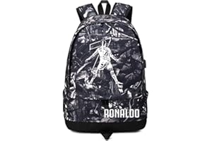 FANwenfeng Fußball Spieler 7 Ballspeicher leuchtender Rucksack Sportausrüstungdepositive multifunktionale Studentenbuchsack für Männer Frauen