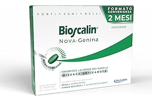 Bioscalin NOVA:Genina Integratore Alimentare per Capelli con Attivi Naturali, Favorire la Forza dei Capelli per Donna e Uomo, Senza Glutine, Naturalmente Privo di Lattosio, 60 Compresse