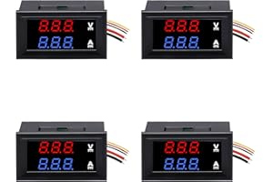 ARCELI 4 Stück 0,28" LED Voltmeter Amperemeter, DC 0-100V 10A Voltmeter Digital, Digital Multimeter Anzeige Spannungs-strom Tester, Detektor Spannungs-strom Zähler Panel Amp Volt Gauge