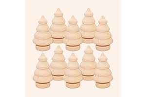 HEALIFTY Unfinished Wooden Doll DIY Crafts Tree Peg People Home Decor Ornament 10pcs