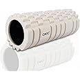 CAPO High Density Foam Roller for Back Pain, Muscle Recovery Stretching Physiotherapy Yoga, Foam Roller for Exercise Gym, Deep Tissue Massage, Myofascial Release Massage Roller, 33cm (Beige-Black)