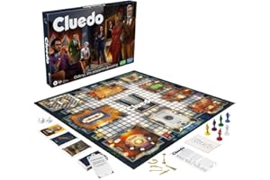 HASBRO GAMING Gra planszowa Cluedo, nowa wersja Cluedo dla 2-6 graczy, zagadki kryminalne, gry detektywistyczne, gry rodzinne dla dzieci i dorosłych (wersja polska)