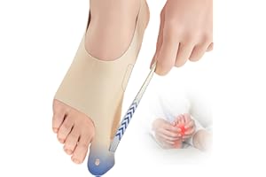 Nacerlary 2 Stück Bandage elastische Zehenspreizer, Korrektur Schutz Zehenspreizer, Großer Zeh Hammerzeh Korrektur Schutz, Waschbar & Wiederverwendbar, Männer Frauen Größe (M), Hautfarbe